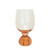 14 oz. Ribbed Footed Wine Glass, Pink