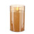 Gold Glass Ivory Pillar Candle, 3.5x6"