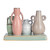 Stoneware Mounted Vases On Base