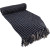 Pick Stitch Woven Throw, Navy Blue