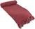 Pick Stitch Woven Throw, Raspberry Red