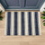 Wash+Dry Floormat - Cottage Stripes Blue, Small