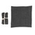 Square Stonewashed Linen Napkins, Set of 4 - Grey