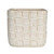 Stoneware Planter with Woven Pattern, Square