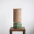 Tiled Table Lamp with Rattan Shade
