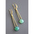 Green onyx geometric earrings