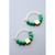 Vintage green glass hoops