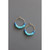 Turquoise and blue vulcanite hoop earrings