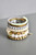 Gray, white, and brass wrap bracelet