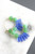 Cobalt and mint hoop earrings
