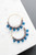 Capri blue and gray hoop earrings
