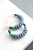 Lava bead and vulcanite hoop earrings