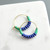 Cobalt and green hoop earrings