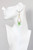 Emerald geometric earrings