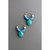 Blue hoop earrings