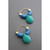 Blue hoop earrings