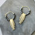 Black and Brass Geometric Mini Hoop Earrings