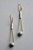 Gold-Plated Dangle Earrings with Magnesite & Jasper