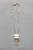 White geometric pendant necklace