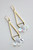 Crystal glass geometric earrings