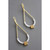 Geometric labradorite and brass earrings