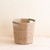 Natural Octagon Basket with Sage Handle Natural Octagon Basket with Sage Handle