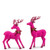 18" Pink Flocked Deer