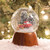 5" Red Truck With Dogs Musical Snow Globe