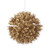 5 Inch Gold Small Leaf Round Ornament