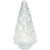 Christmas Tree Faceted, 12"H Pearl White