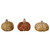 4" Handmade Cotton, Fabric Chenille & Mango Wood Pumpkin