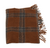 Chocolate Soft Plaid Fringe Scarf
