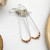 Long Sterling Silver and Copper Hoop Earrings