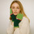 Color Block Layered Knit Winter Gloves, Green