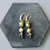 Olivine Glass and Black Cluster Earrings