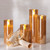 Gold Glass Ivory Pillar Candle, 2" X 5"