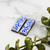 Blue + White Swedish Floral Rectangle Earrings