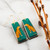 Emerald Green Tiger Tapered Rectangle Earrings