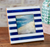 4" Blue Stripe Resin Frame