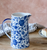 9" Blue Floral Pattern Pitcher
