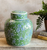 9.6" Green/Blue Floral Ginger Jar