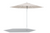 Ocean Master Classic 8.5' Hexagon Umbrella, Scallop Canopy with Polished Titanium Pole