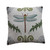 Square Linen Blend Dragonfly Pillow
