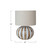 Mango Wood & Inlaid Resin Striped Table Lamp