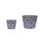 Terra-cotta Planter, Blue/White