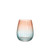 Two-Tone Stemless Fluted Wine Glass, Blush Color & Blue