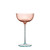 Two-Tone Stemmed Fluted Coupe Glass, Blush Color & Blue