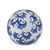 Blue & White Ceramic Chinoiserie Ball, 4 Inch