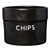 Large Ceramic Chips Bag, Black