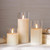 Clear Glass Ivory Pillar Candle, 3" X 6"